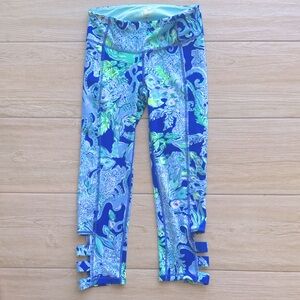 Lilly Pulitzer Weekender Leggings Luxletic Blue Current Sea Sirens Octopus XS